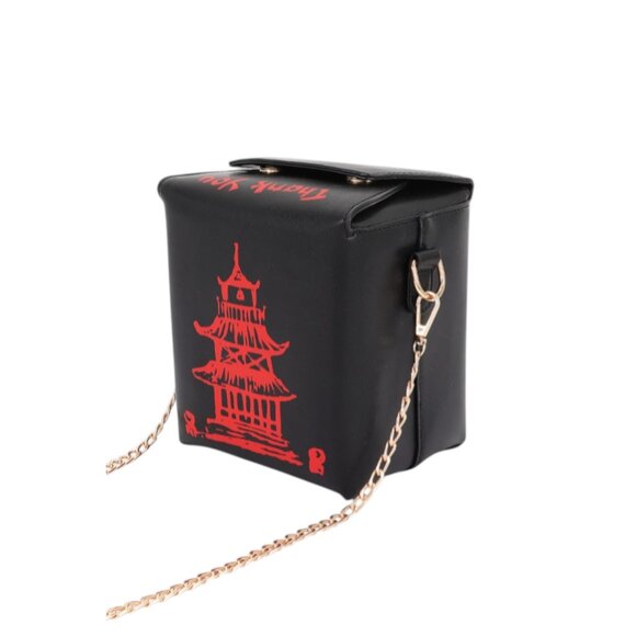 BNWT Chinese Take Out Bag Take Out Clutch Bag - Black - Picture 2 of 4